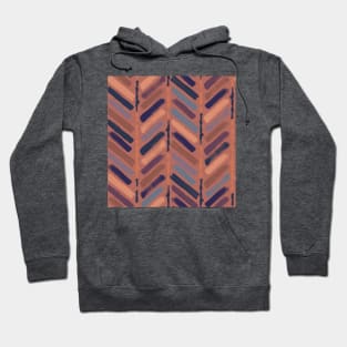 Brushstroke Herringbone-Sunset Hoodie